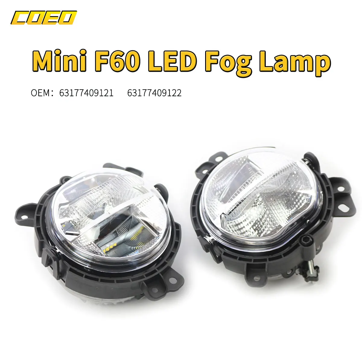 Auto Front Bumper Fog Light Assembly With LED Bulbs For BMW Mini F60 63177409121 63177409122