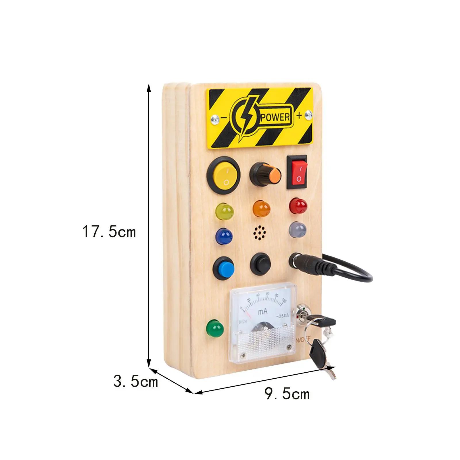 Planche occupée avec lumières LED simulant le déverrouillage des clés, jouets mentaires oriels robustes avec LED