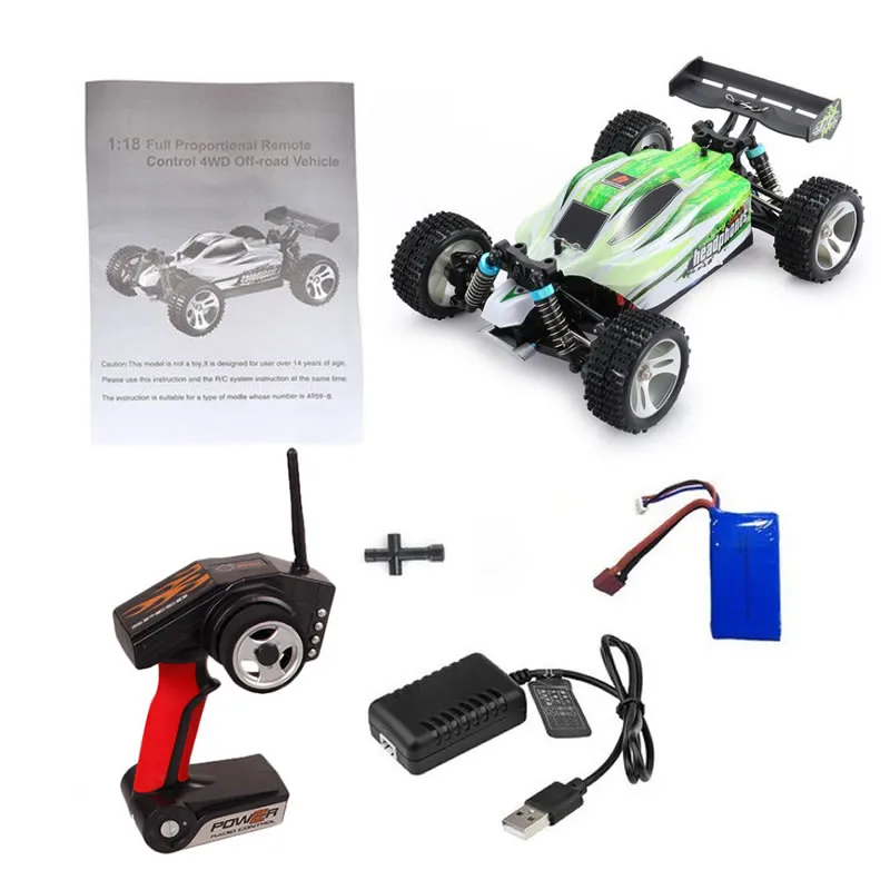 WLtoys A959 A959-B 1:18 RC Racing Car 4WD 70KM/H High Speed 2.4G Remote Control Drift Off Road Vehicle Buggy Boys Toys Kids Gift