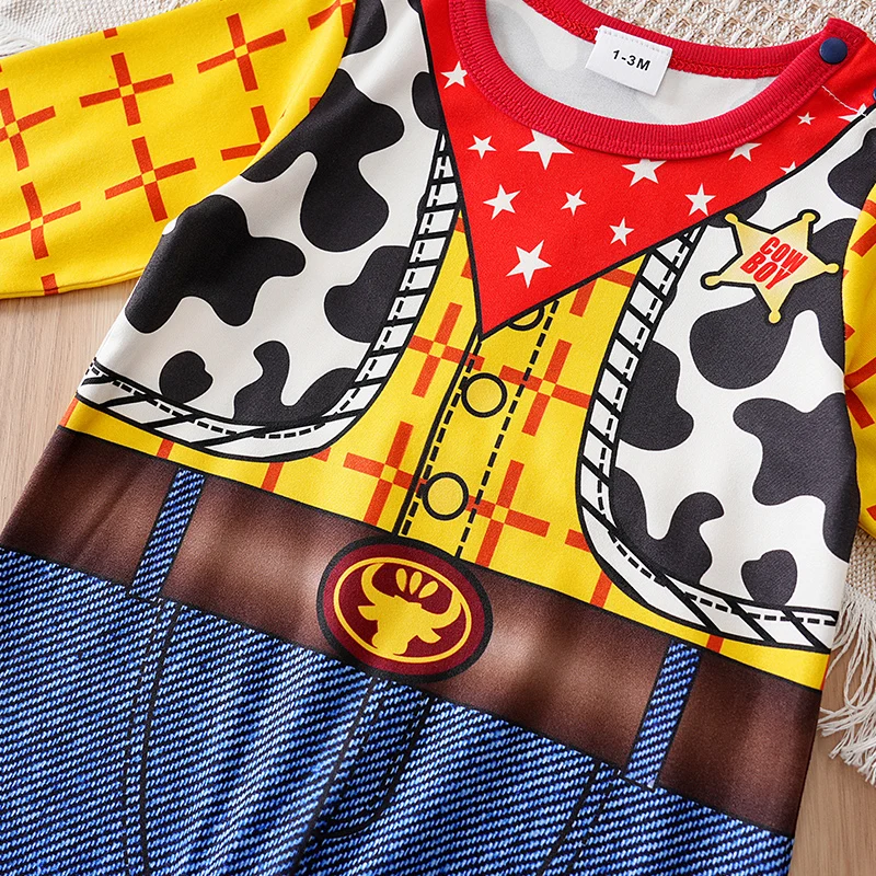 ملابس أطفال حديثي الولادة من 0 إلى 24 شهرًا قطعة واحدة سراويل أنيمي بأكمام طويلة مأدبة ربيع الخريف ملابس لحديثي الولادة