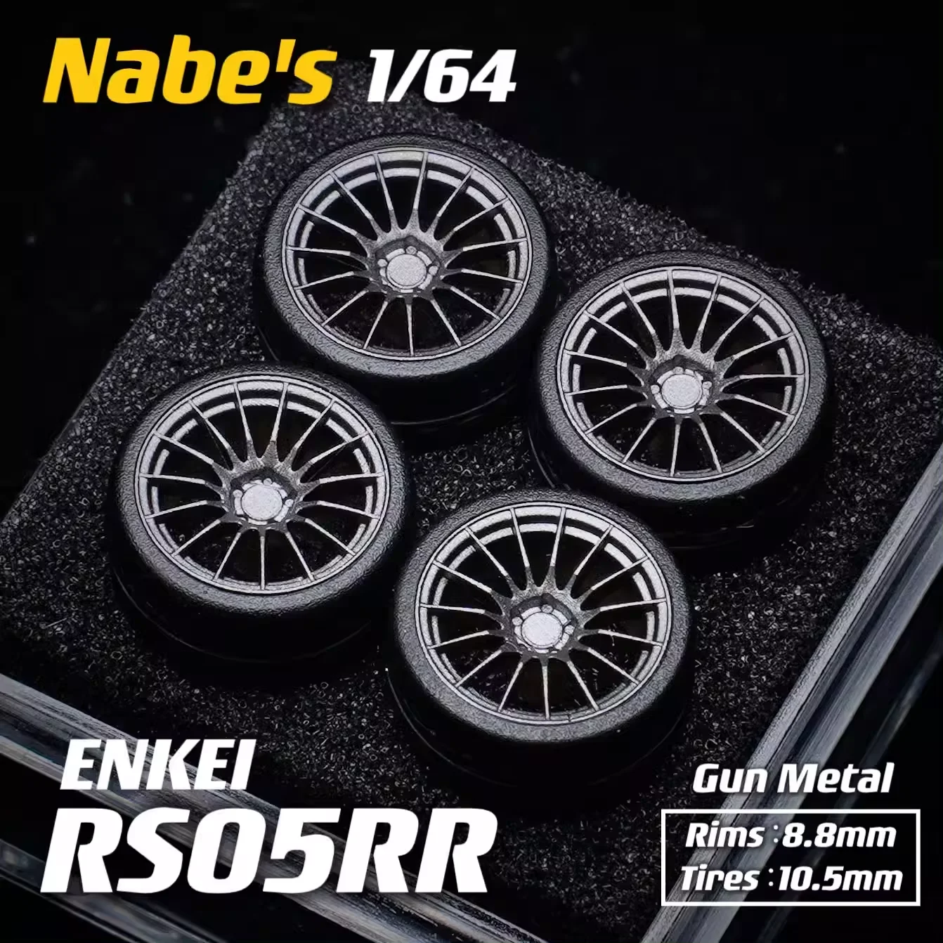 1/64 ナベス X チカ 10.5mm/9.7mm/8.9mm ホイール タイヤ OZ HLT