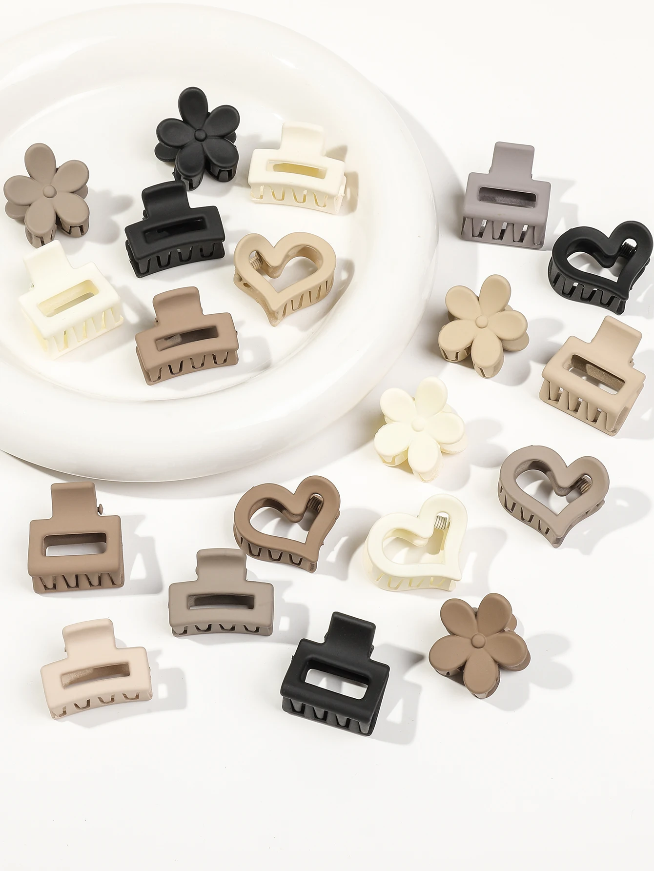 20 PCS Small Hair Clips for Women & Girls, Durable Matte Claw Clips for Thin Hair, Strong Hold NonSlip Cute Mini Hair Clips image 3