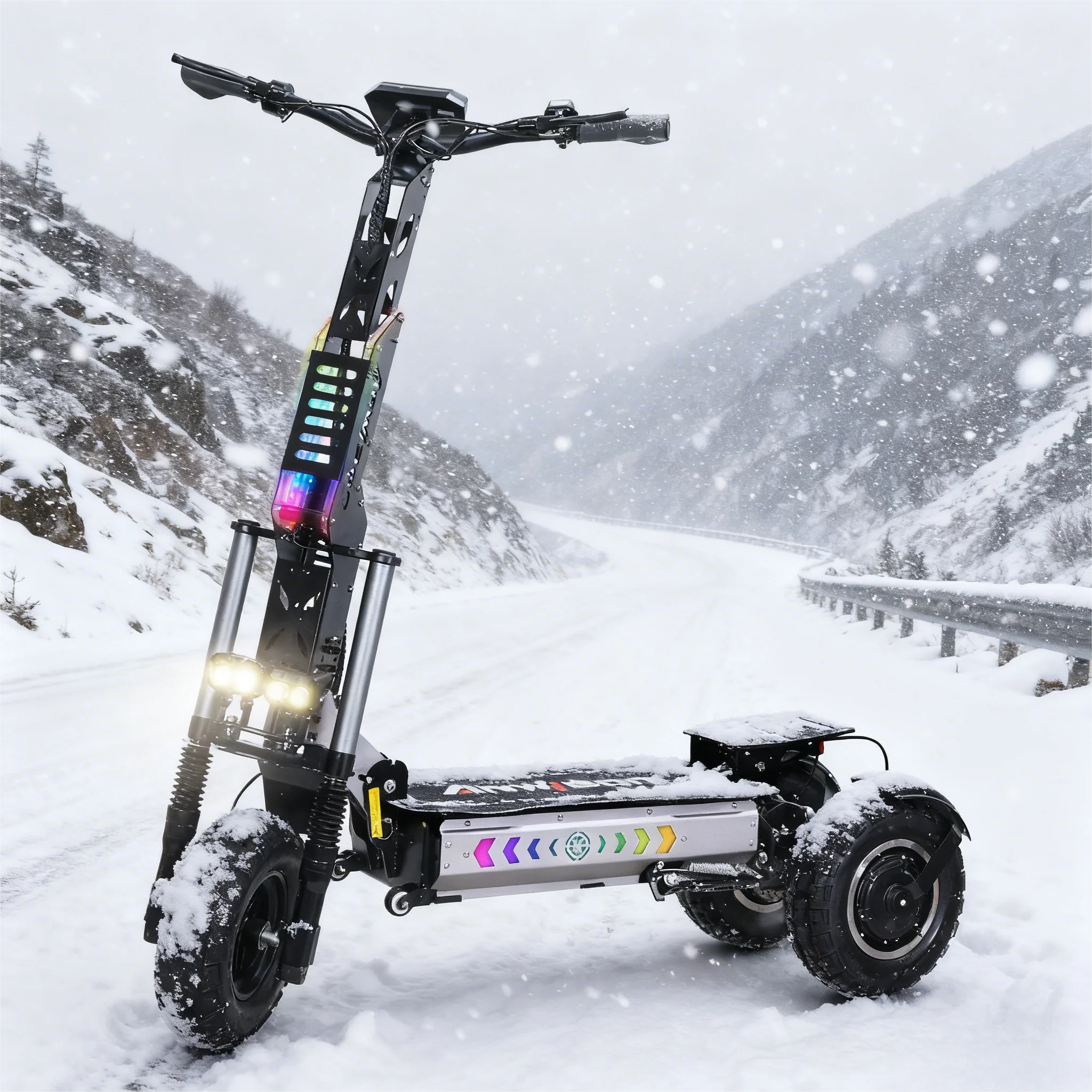 

6000W Dual Motor Electric Scooter for Adults, 60V 27AH Battery, 44Miles Long Range, 40MPH Off-Rroad 3-Wheel Scooter