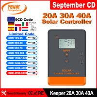 Powermr 20A 30A 40A MPPT Solar Charger Controller 12V 24V Power Bank LCD Display made for AGM Gel floodied Lithium Batteries charge