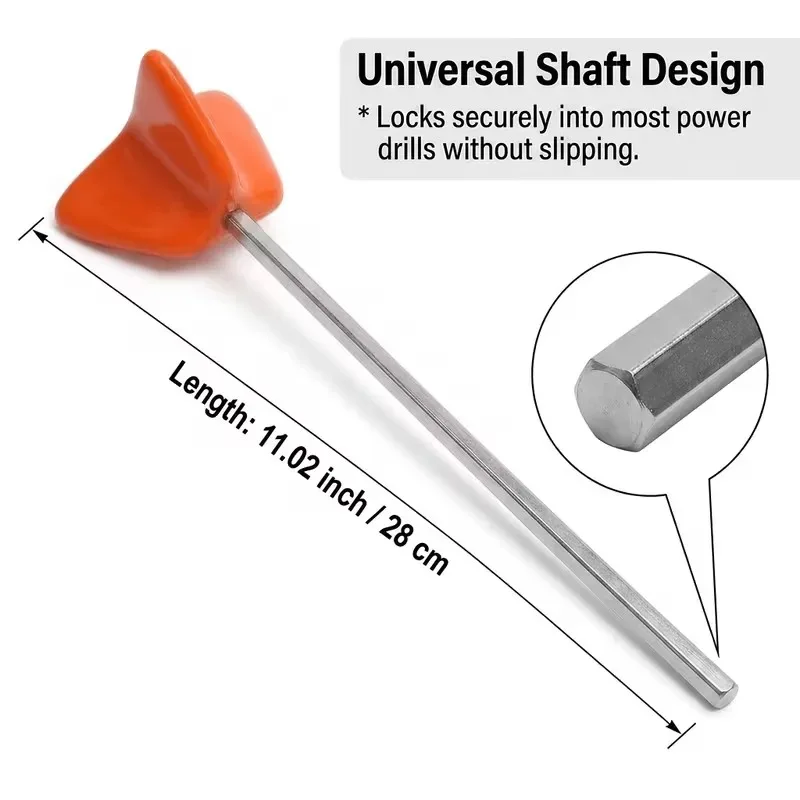 Paint Mixer Paddle For Electric Drill Efficient Epoxy Resin Mixing Tool With ABS Construction Compatible With Battery Drills