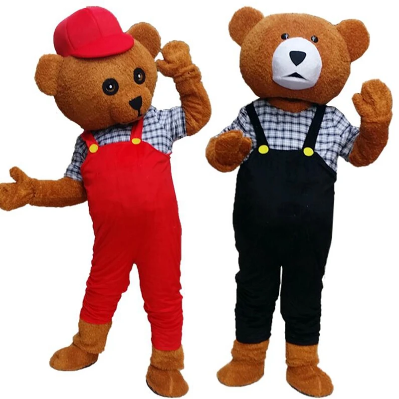 

Brown Teddy Bears Mascot Costume Cosplay Costume Halloween Fancy Dress Birthday Party Maskote Carnival Cartoon Characters adults