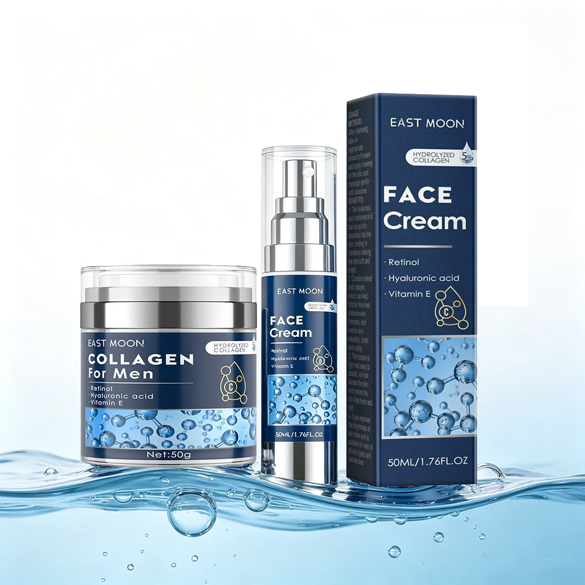 Skincare Collagen - 50ml 6-in-1 Men Facial Cream Daily