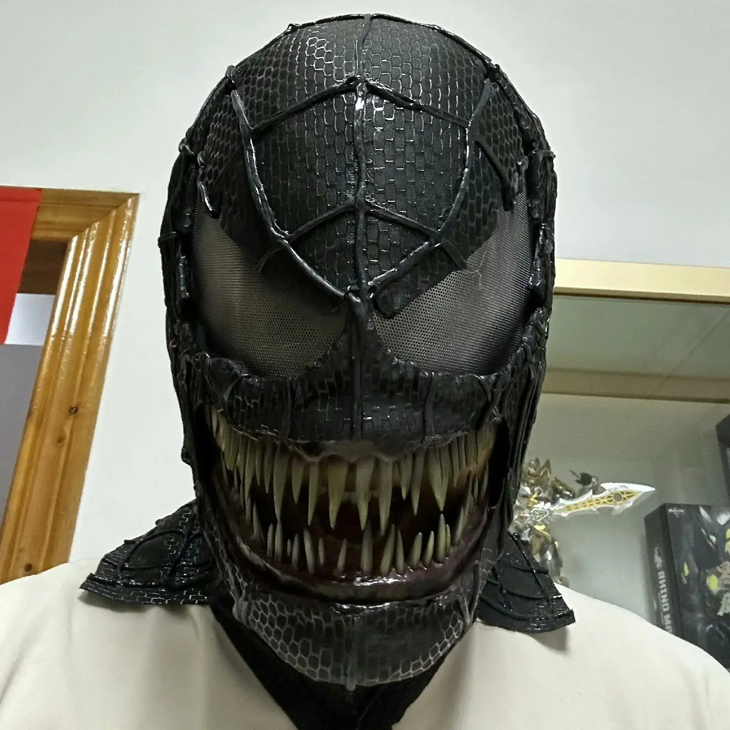 Marvel Venom 3: The Last Dance Venom Máscara com Mento Aberto 1:1 Personalizado Wearable Venom Capacete Filme Prop Halloween Cosplay