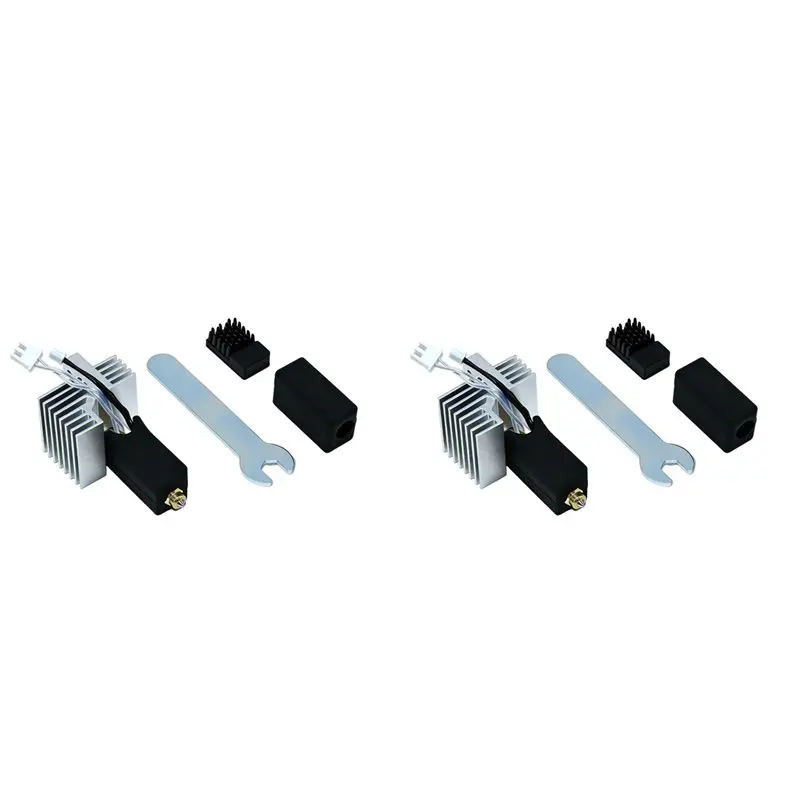 

Classic-2X Extruder Hotend Kit For Elegoo Centauri Carbon Hotend Heating Block Throat Kit With Silicone Cover 0.4Mm