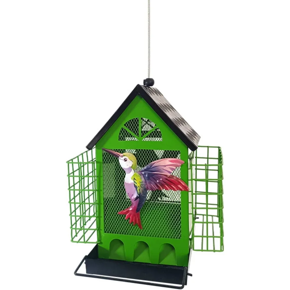 

Metal Bird Feeders for Outdoors Hanging, Wild Bird Feeder with Squirrel Proof,Large Capacity Bird Feeder,Weatherproof 22 * 24 *