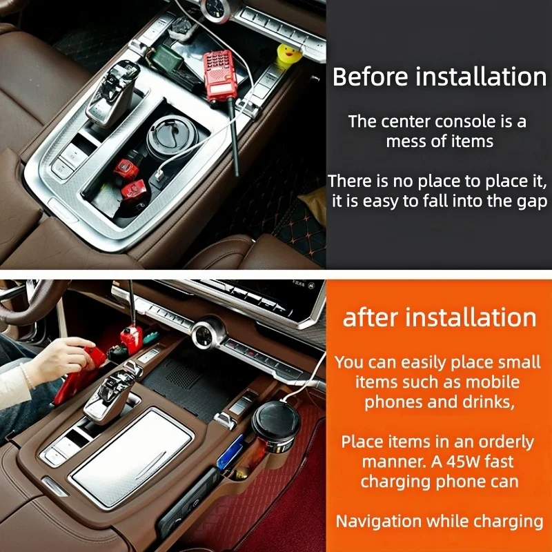 Fit for Tank 700 Car Center Console Storage Box Seat Gap Storage Box Super Fast Charging Pendant Auto Interior Decoration Parts