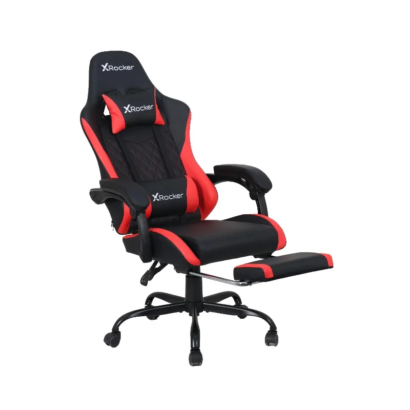 

Игровое кресло для ПК Apex с функцией массажа и подставкой для ног, красное