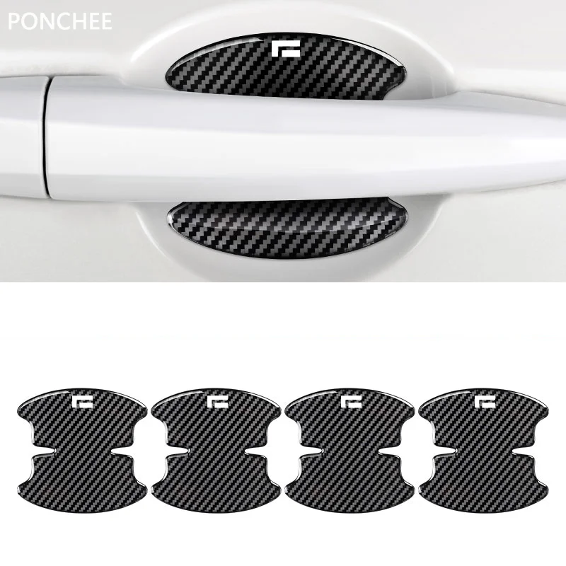 

Для Jishi Polestone 01 Rox 01 2023-2025 наклейка против царапин для дверных ручек, наклейка на дверную чашу, принадлежности для модификации автомобиля