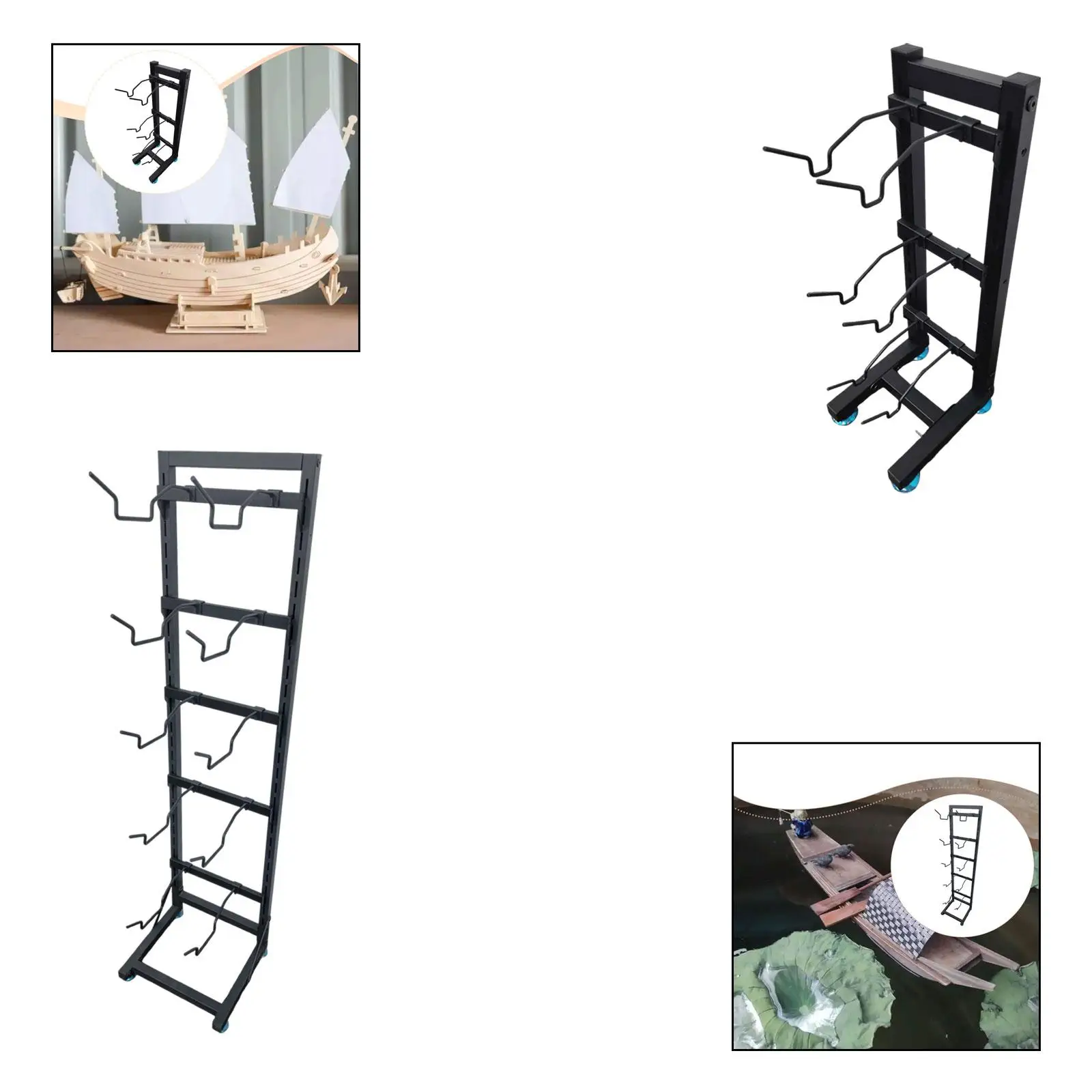 

Многоуровневая подставка для радиоуправляемых лодок, экономящая место, держатель для моделей кораблей, органайзер, витрина для демонстрации моделей лодок, для гостиной
