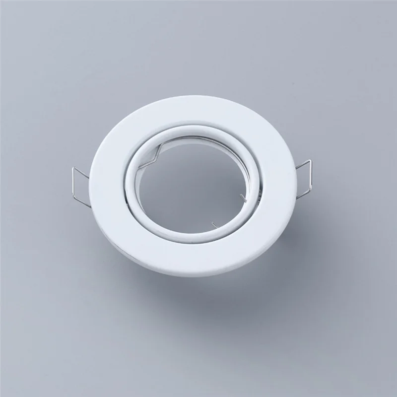 AT43-GU10 Recessed Downlight Replacement Kit 10 Pieces Mounting Frame MR16 Fitting Lamp Socket Holder Round Ceiling Spot Lights