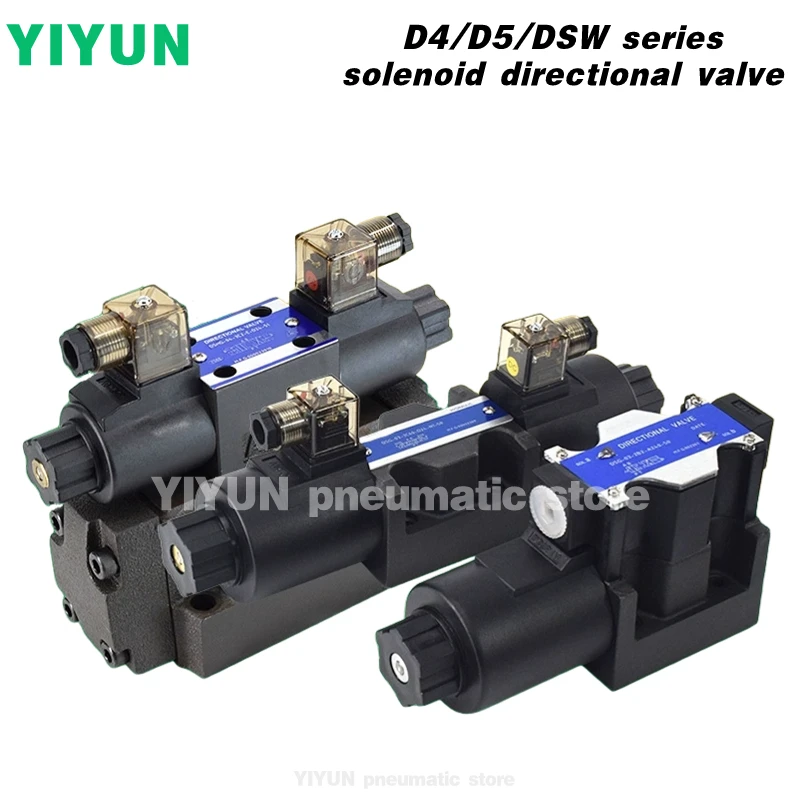

DSW-02,03-2B2,3C2,3C4,3C60-D,B-DC24V,AC220 Пневматический элемент YIYUN Электромагнитный распределительный клапан серии DSW