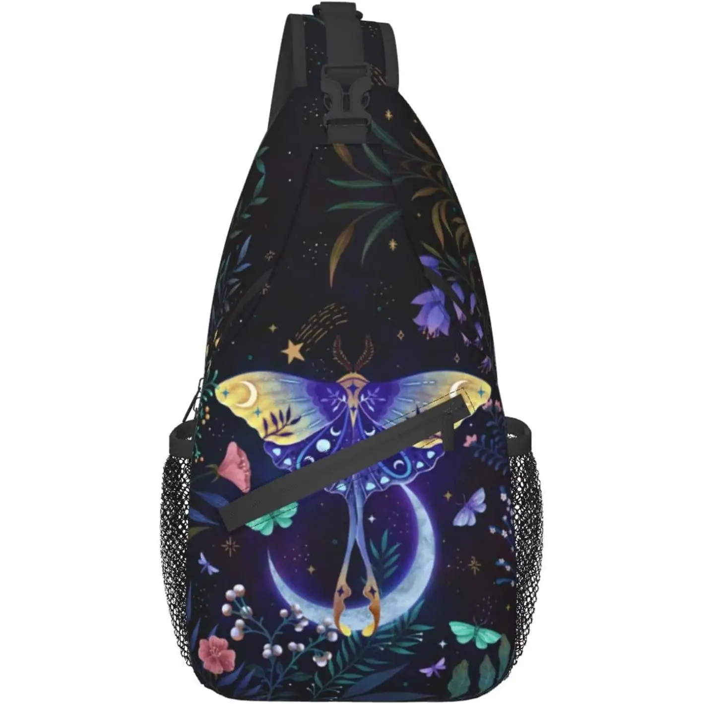 Butterflies Sling Bag Crossbody Sling Backpack for Women Men Travel Hiking Daypack Chest Shoulder Bag
