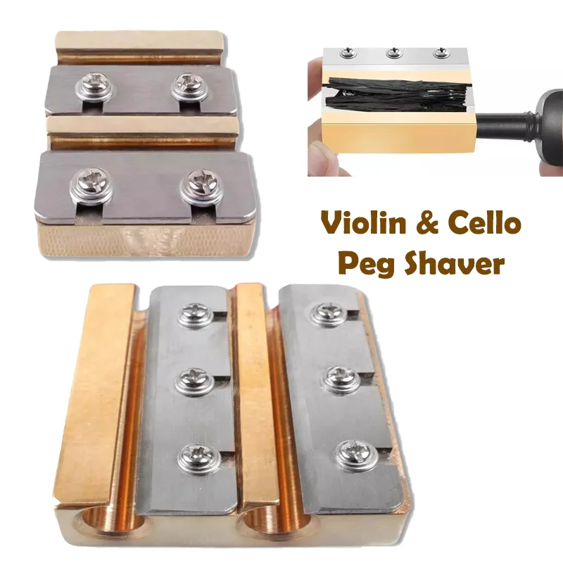 

High Quality Brass Violin Cello Peg Shaver 3/4-4/4 Size Violin Cello Repair Tool for Stringed Instruments