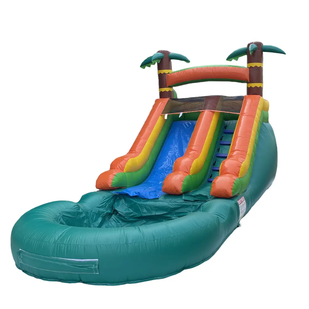 Custom 12' H x 20' L Inflatable  Safari Inflatable Water Slide with Splash Pool and Air Blower for Adlut kids Party Rentl Fun