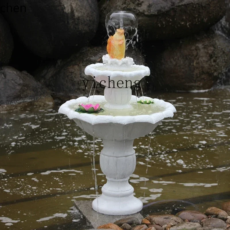 DSA outdoor fountain European sculpture fish pond flowing water living room decoration floor garden ornament fairy garden