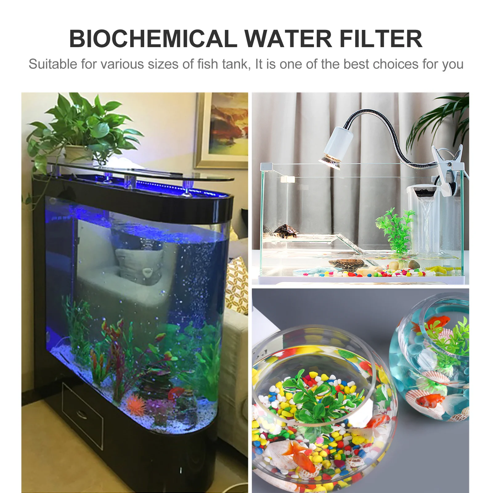 

3pcs Stone For Aquarium Fish Tank Biological Filtration Water Purifier Fish Sponge Aquarium Water Filter Sponge