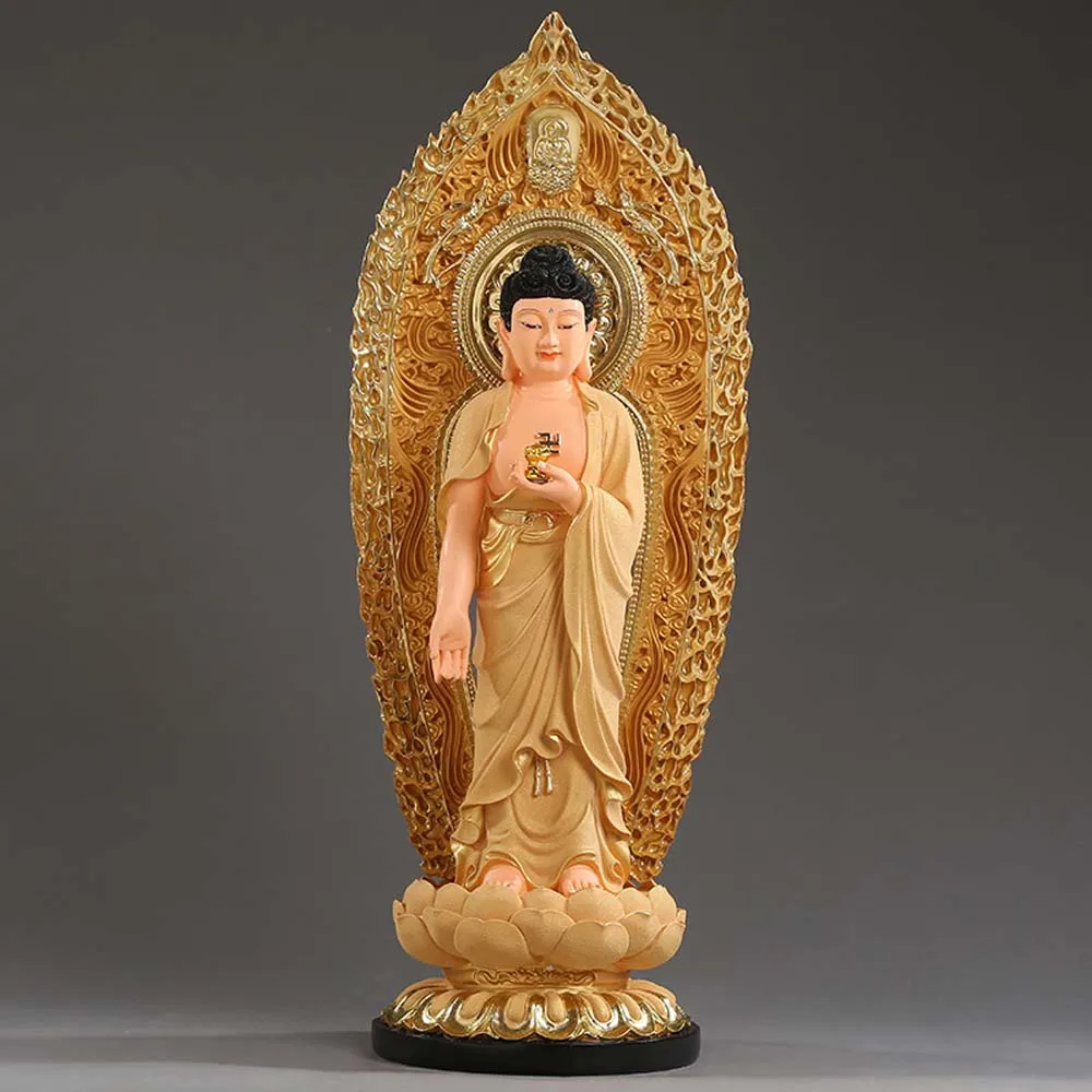 54CM large Buddhism Southeast Asia HOME Shrine efficacious protection Patron saint Amitabha Amitayus buddha Sculpture
