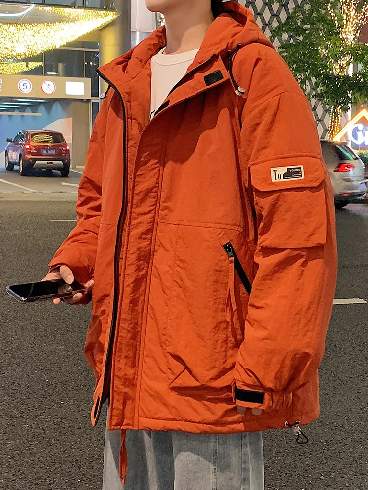 2024 neue Winter herren Jacke Dicke Warme Parkas Multi-Taschen Casual Mit Kapuze Windjacke Baumwolle Gepolsterte Thermische Mantel Plus größe 8XL