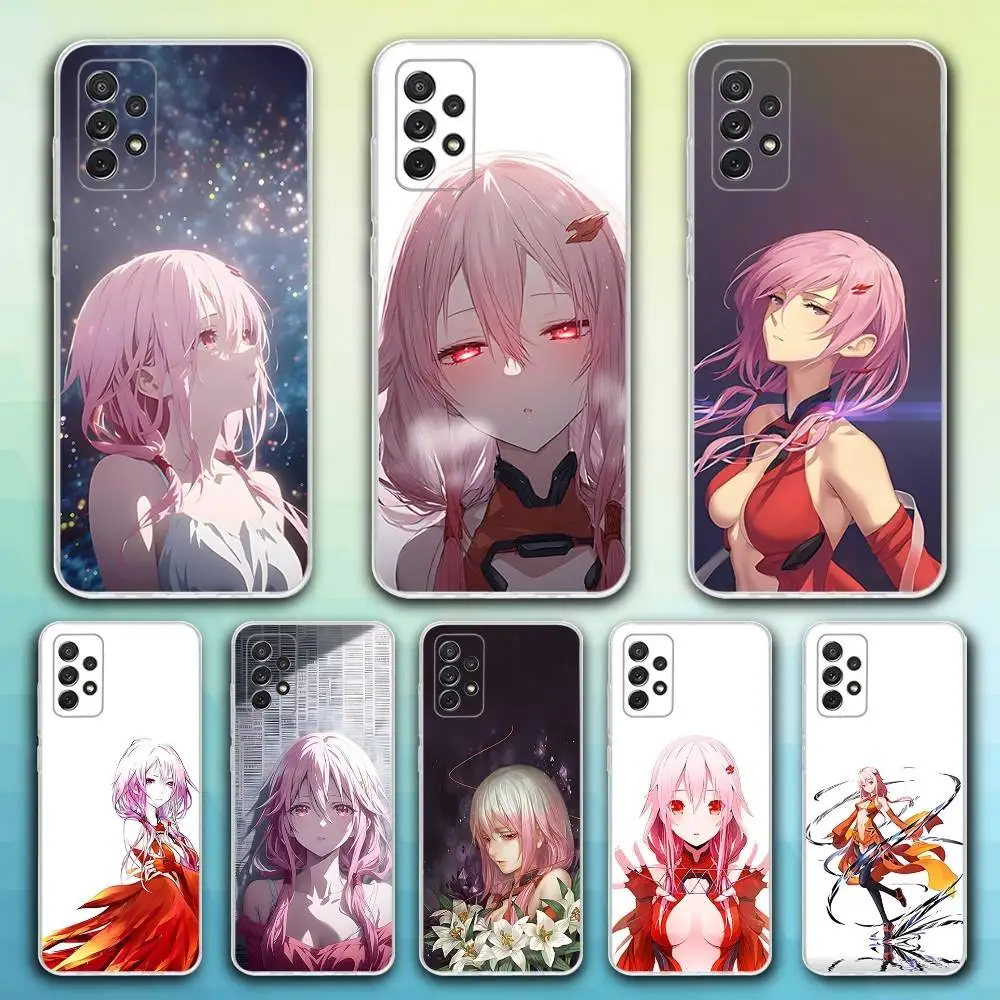 Y-Yuzuriha Anime Inori Phone Case For Samsung S30,23,21,22,20, FE lite,S10,9,8,7 PIus Note20ultra Soft Transparent