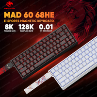 Madlions Mad 60he Mad 68he 68Pro Wired Mechanical Keyboard Gaming Magnetic Switch RT 0.01mm 8K Polling Rate RGB Hotswap Keyboard