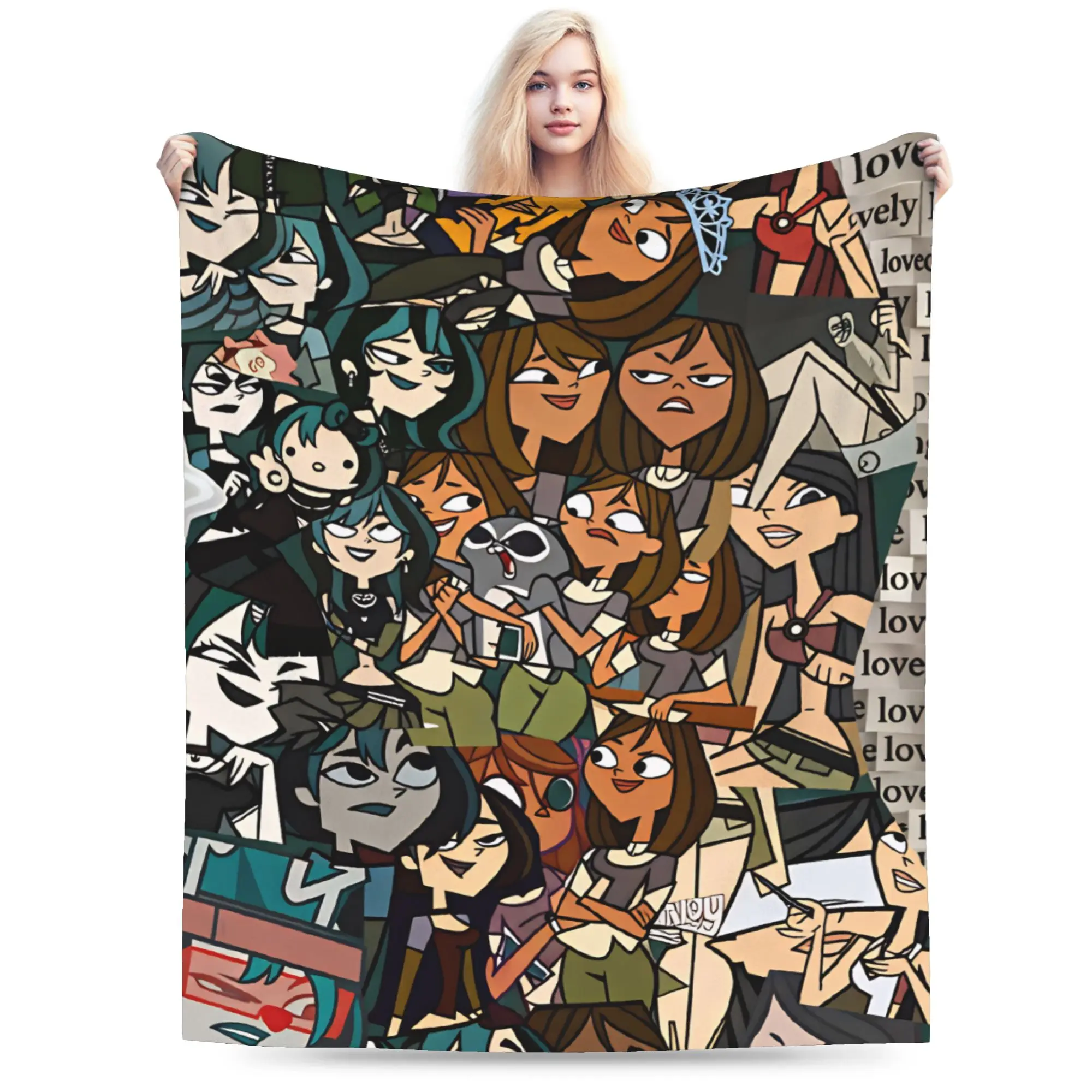 Total Drama Islands Blankets Quality Soft Warm  Throw Blanket Spring Students Living Room Street Trend Bedspread