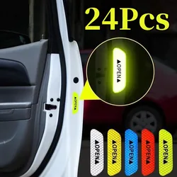 24/2PCS Reflective Car Door Sticker Safety Warning Stickers Reflector Tape Decal Safety Accessories Exterior Car Door Reflector