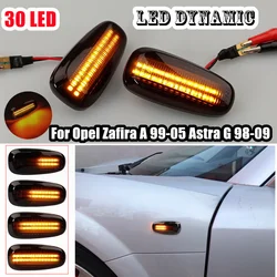 For Opel Zafira A 1999-2005 Astra G 1998-2009 LED Dynamic Side Marker Turn Signal Light Sequential Blinker