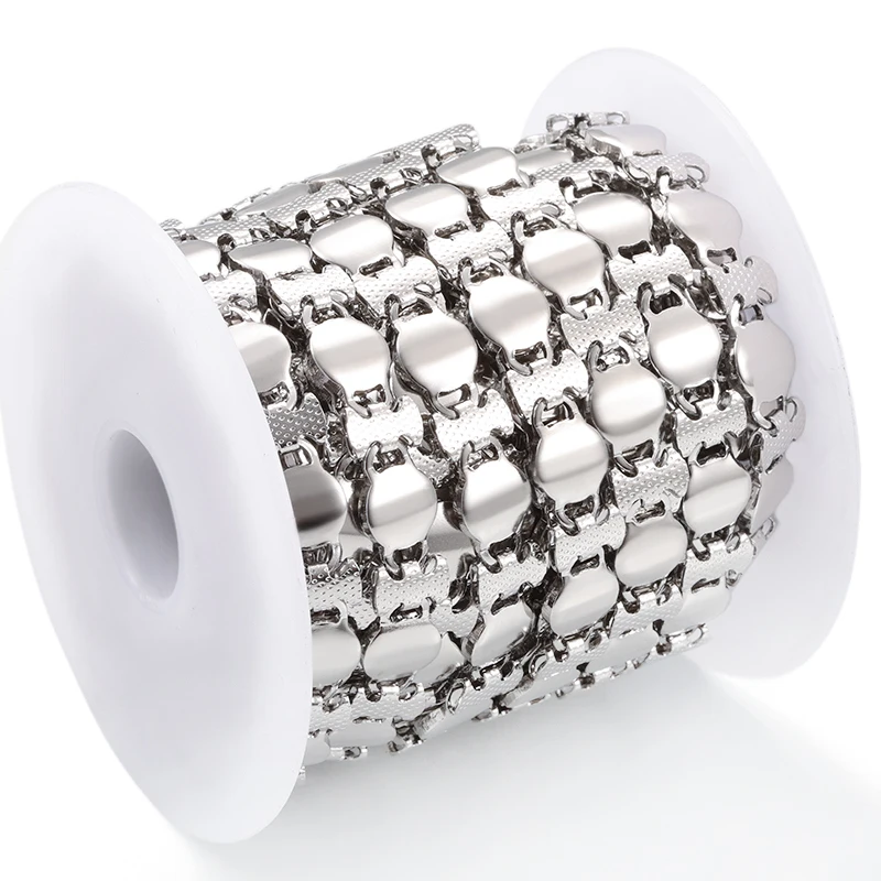 

Fashion Handmade Stainless Steel Chain Roll 7mm Diy Necklace Bracelet Waterproof Permanent Jewelry Findings Wholesale for Women