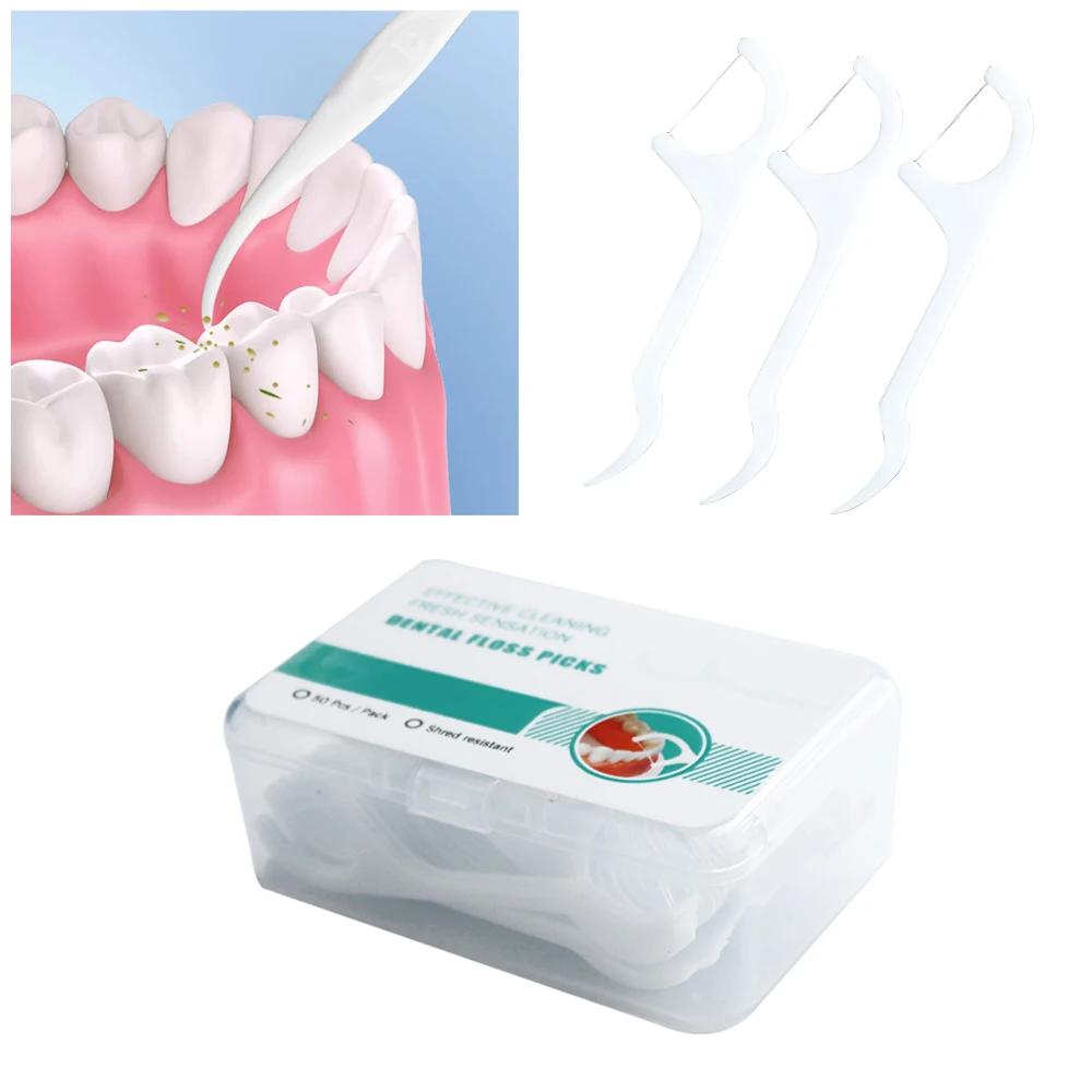 Super Value Floss Stick Classic Ultra-Fine Floss Family Pack Polymer Floss Stick Toothpick Portable