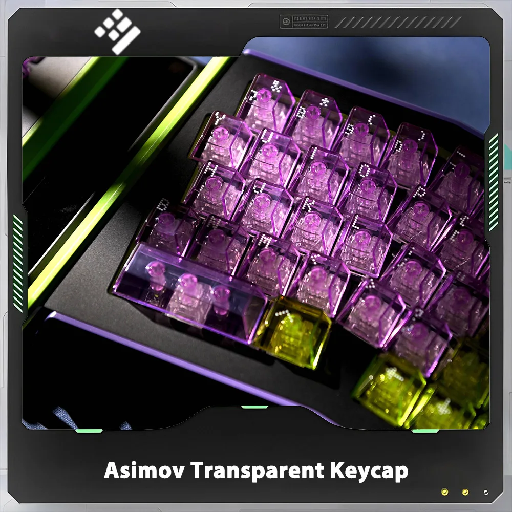 

Keyreative Asimov Transparent keycaps Mechanical Keyboard Keycap Set 145 Keys Original Customize Gaming Accessories Gift