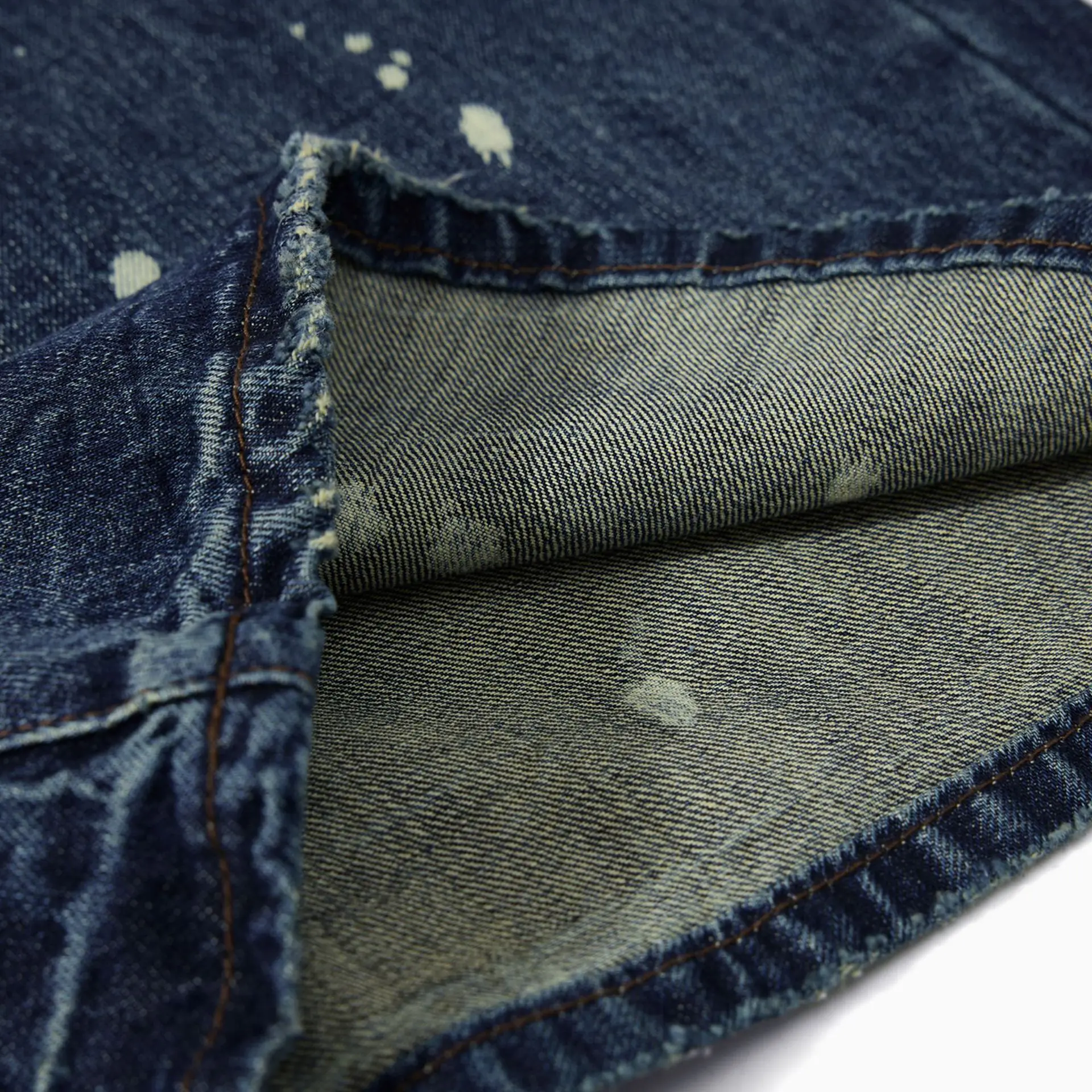 أو FL الأمريكية الرجعية الحبر الرش سكين منحني 90 القطن النساء الجينز غسل والعمر خمر المرأة ممسحة الطابق بنطلون Y2k