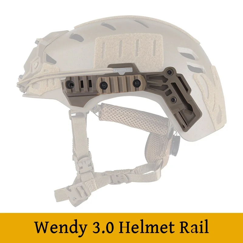 2Pcs Wendy 3.0 Camping Helmet Rail Side Guide Rail Team M-LOK Helmet Mount Rail Outdoor Airsoft FAST Helmet Accessories