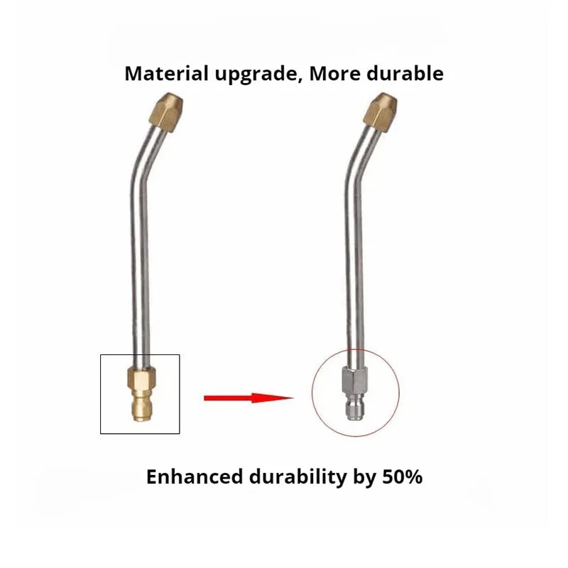 Imagem -04 - Varinha de Extensão de Lavadora o Conector Rápido 25 ° 90 ° u Lance Spear com Curvhead Rod Ferramenta de Limpeza para Carro de Alta Pressã
