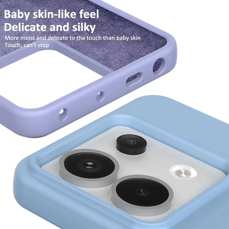 Liquid Silicone Phone Case For Xiaomi Mi 14 Ultra 13 Ultra 12 12T 11 Lite Soft Back Cover Protection For Redmi Note 13 12 5G Pro image 2