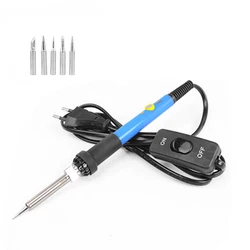 110V/220V Adjustable Temperature Electric Soldering Iron 60W Solder Iron Professional Tin Welder Heat Pencil Welding Repair Tool