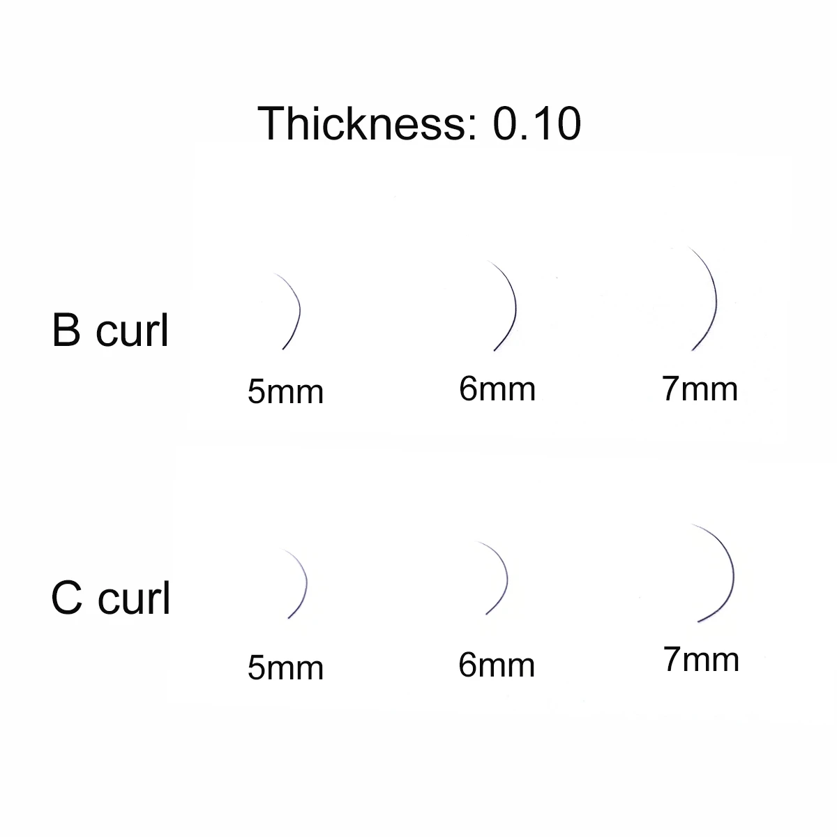 YGirlash niestandardowe krótkie przedłużanie rzęs 0,07 0.10 5mm 6mm 7mm B C Curl dolne rzęsy pod rzęsami narzędzia do makijażu do rzęs