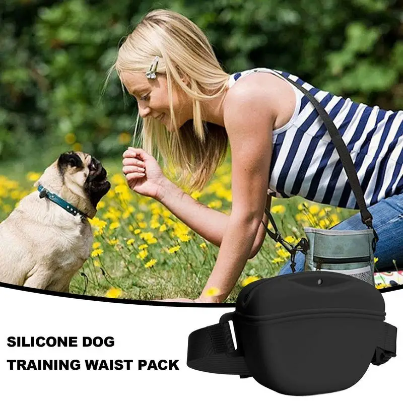 Silicone Dog Treat Bags Training Pouch Outdoor Feeder Snack Pouch 650ml Outdoor Feeder Puppy Snack Pouch For Walking Hiking