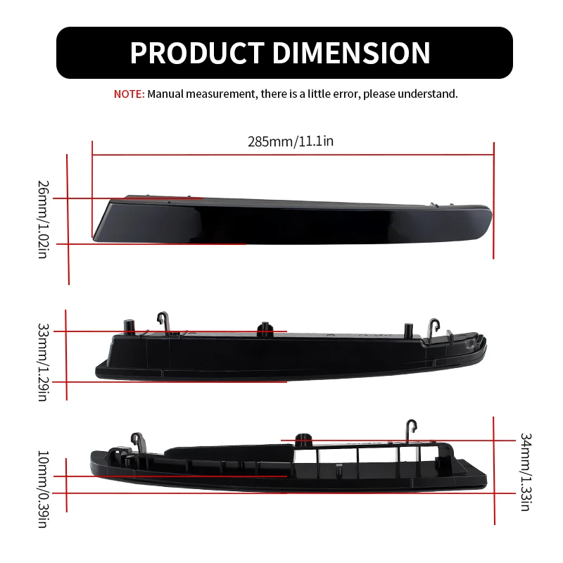 2x For Ford Explorer 2011 2012 2013 2014 2015 Bumper Reflectors Rear Brake Tail Fog Light shell cover housing without bulb