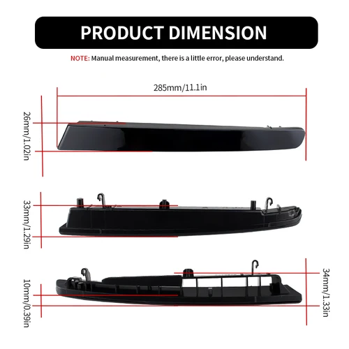 Imagen 2 del producto 2x para Ford Explorer 2011 2012 2013 2014 2015 Reflectores de parachoques freno trasero luz antiniebla cubierta carcasa sin bombilla