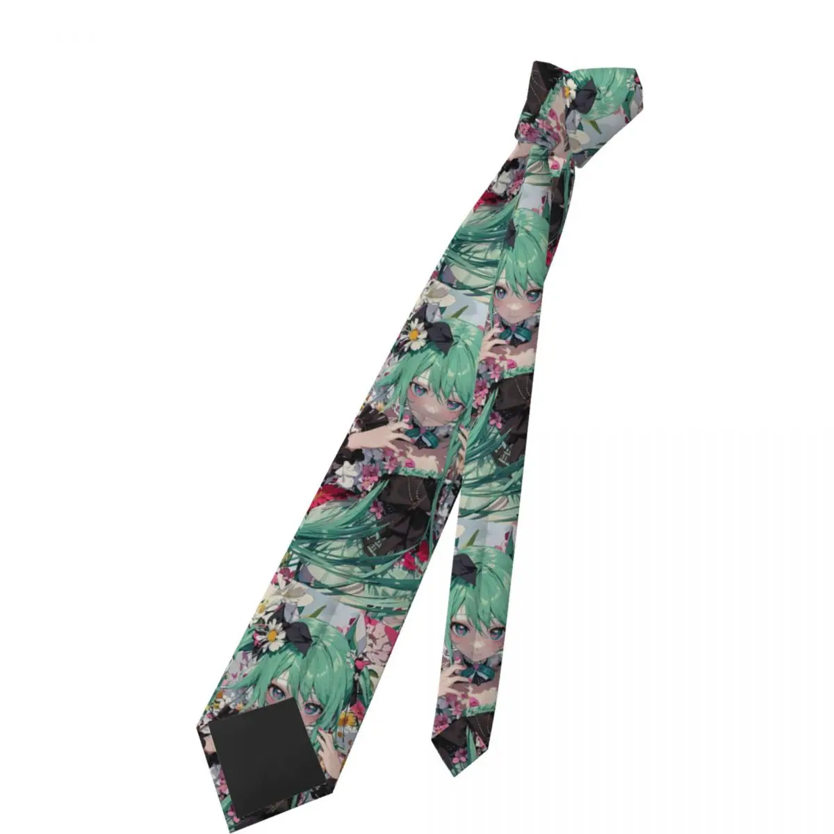 ربطة عنق جميلة مخصصة H-Hatsuned M-Mikus للرجال ربطات عنق مكتب الحرير الكرتونية