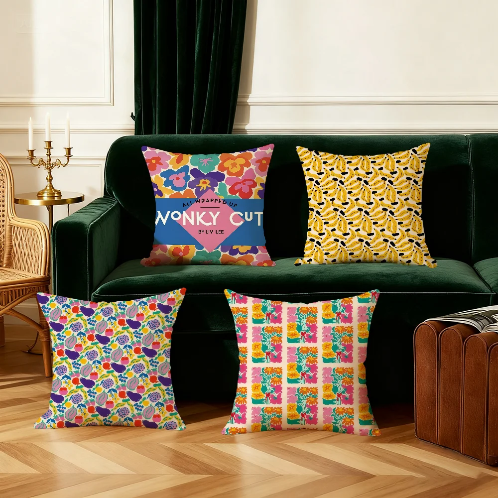 Illustrator L-Liv L-Lee Cushion Cover Bedroom Sofa Decorative Home Car Portable Cushion Cover with Zipper Soft Pillowcase