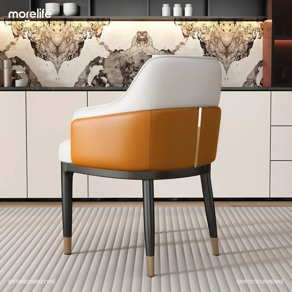 Italian Style Light Luxury Dining Chairs Sense Hotel Negotiations Chair Modern Minimalist Nail Art Backrests Stool Furniture K01