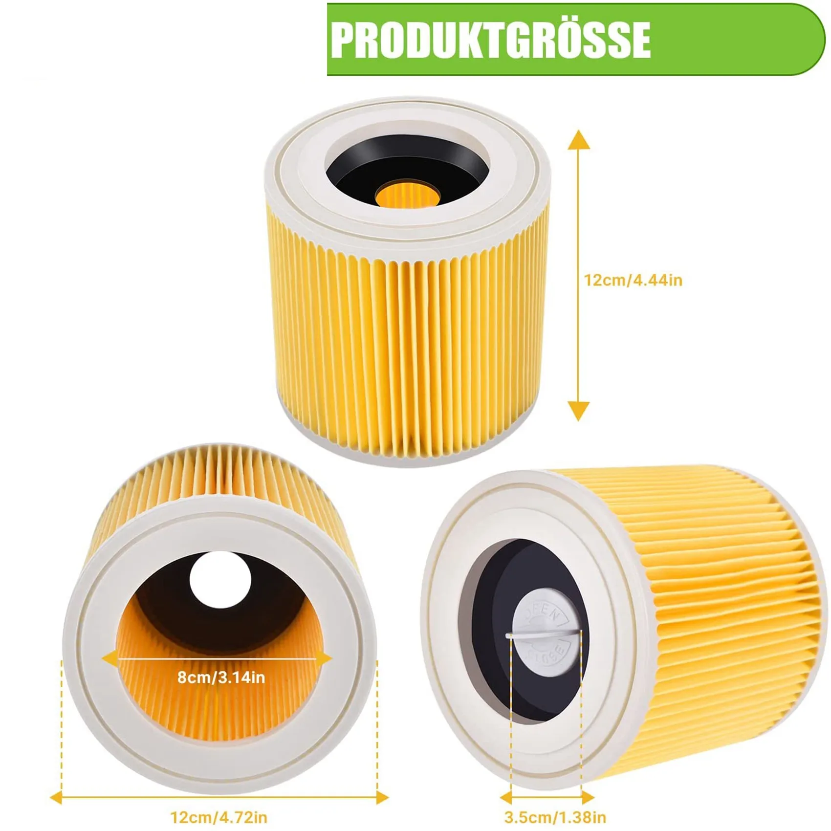 Filtro de cartucho para KaRcher WD3 Premium WD2 WD3 WD3P WD3 MV2 MV3 filtro de repuesto para aspiradora KaRcher