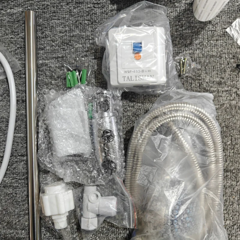 เครื่องทำน้ำอุ่นไฟฟ้าแบบไม่มีถังทันที - ได้รับการรับรอง CE/ROHS (จอแสดงผล LED, การควบคุมด้วยตนเอง, 5500W, สำหรับใช้กลางแจ้ง/โรงแรม/ในครัวเรือน)