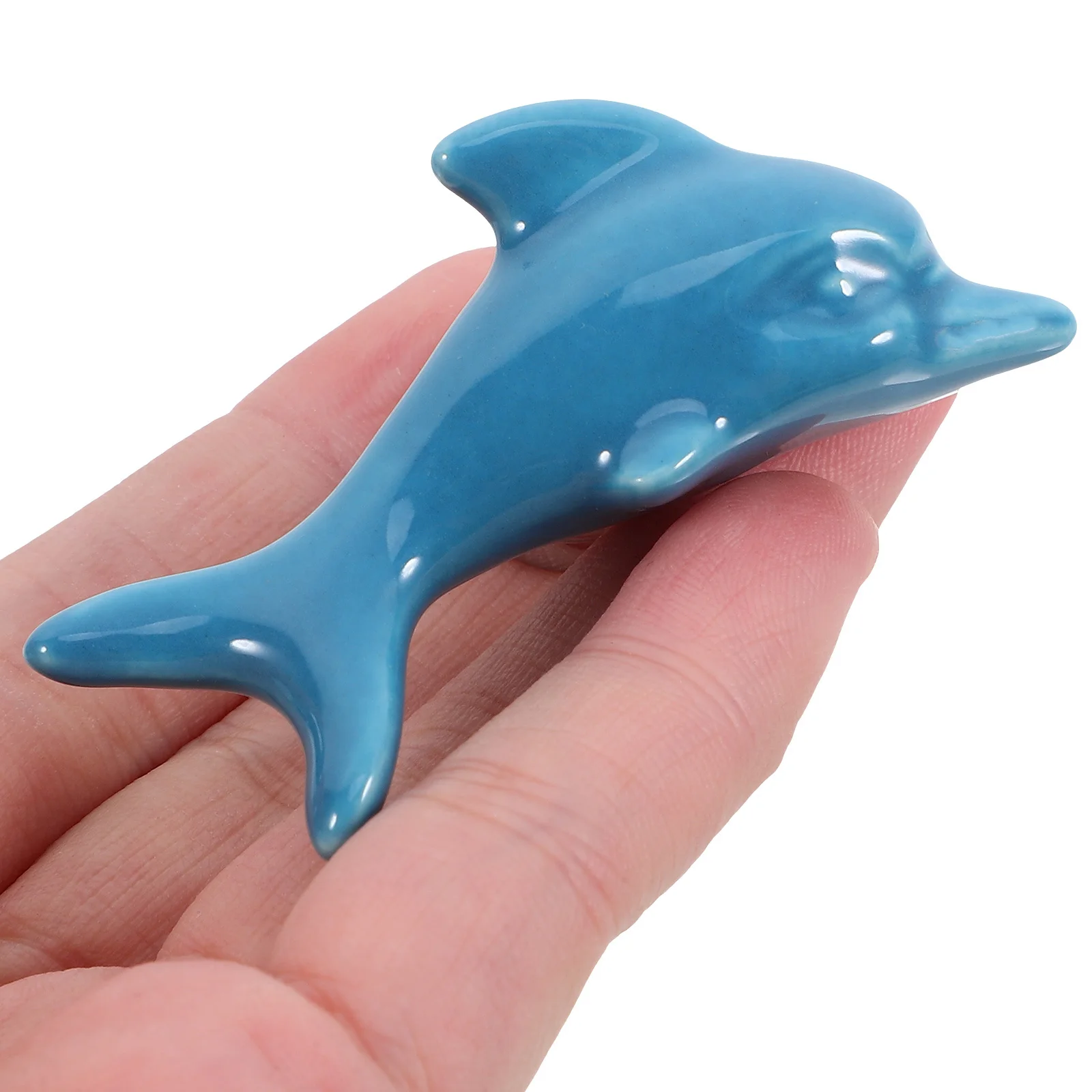 

2Pcs Premium Dolphin Drawer Handles Rustproof Ceramic Furniture Knobs Contemporary Cupboard Pulls for Kitchen Bathroom Cabinet